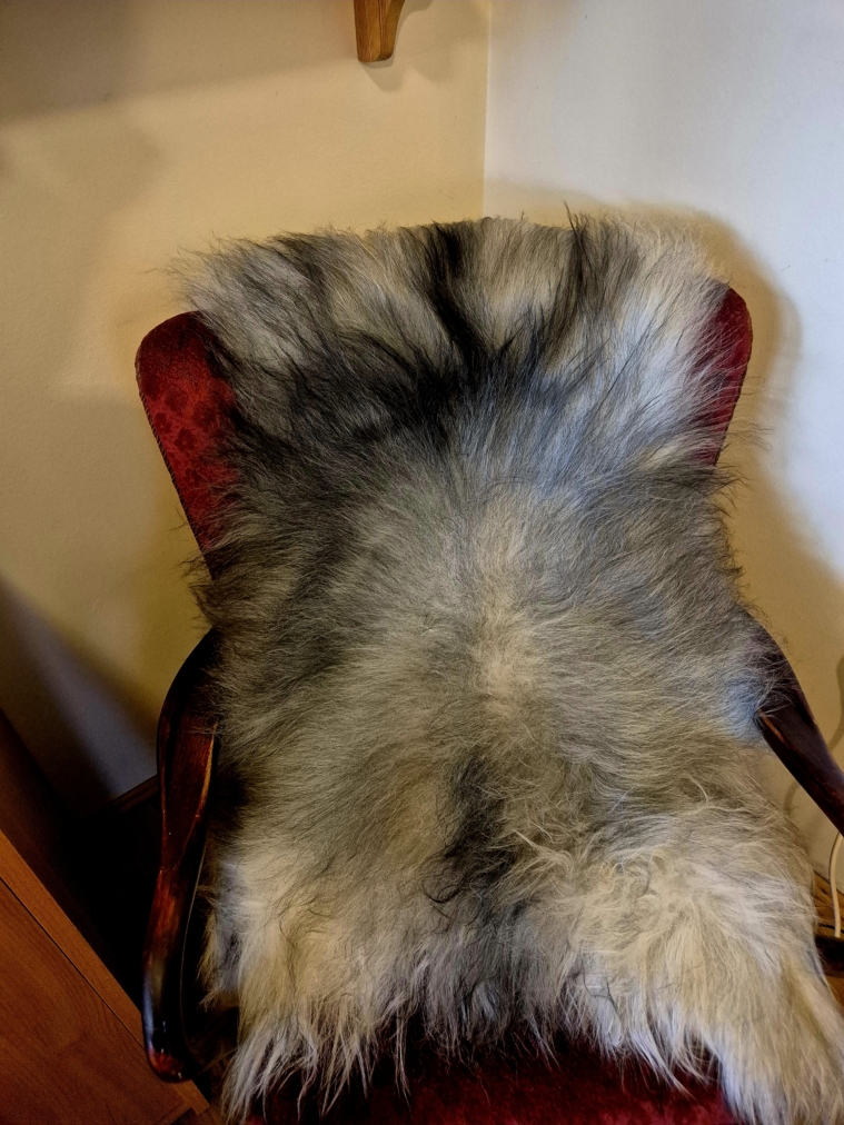 Grey Longwool Icelandic lambskins