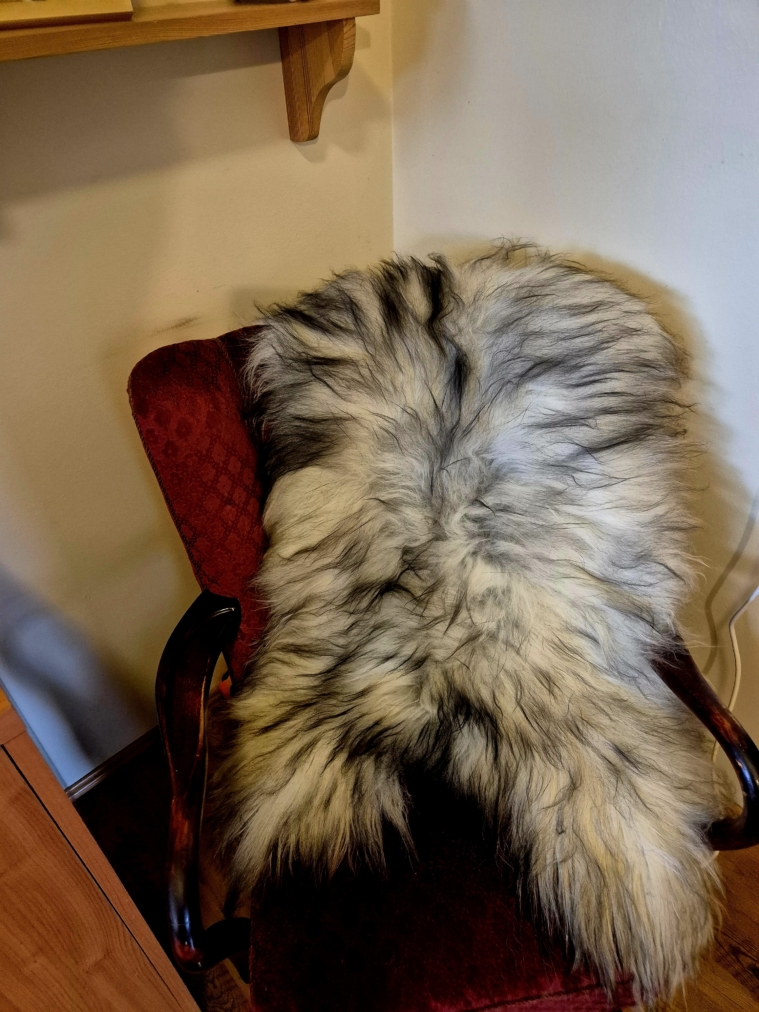 Grey Longwool Icelandic lambskins